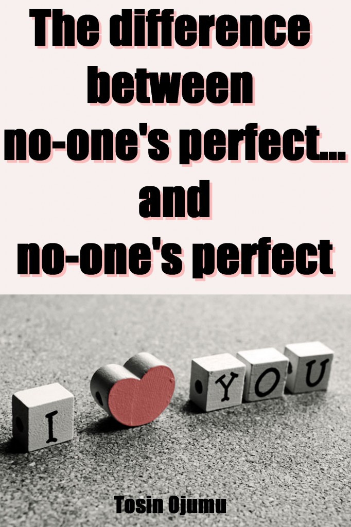 Ebook image: The difference between no-one's perfect...and no-one's perfect