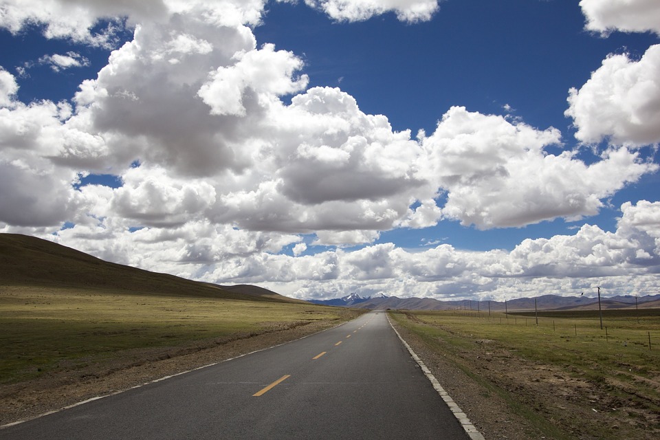 Long expanse of road