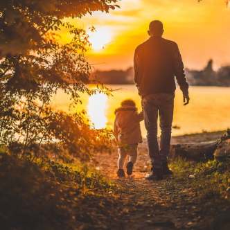 A father and daughter