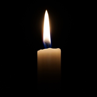 Candle aflame